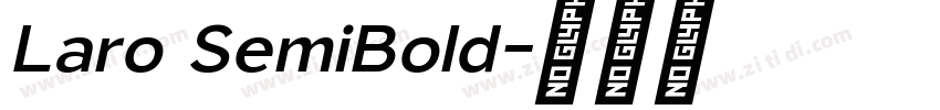Laro SemiBold字体转换